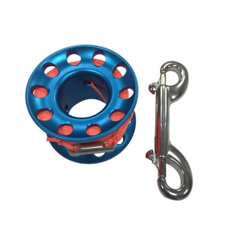 Small Dive Reel - Performance Aluminum Alloy Finger Spool with Brass Clip  Line Holder Reel for Scuba Diving Underwater Activities Blue-20m 